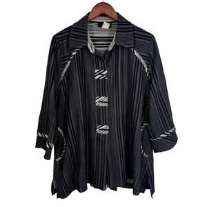 Moonlight by Y & S Small Black Wearable Art to Wear Artsy Shirt Top Abstract